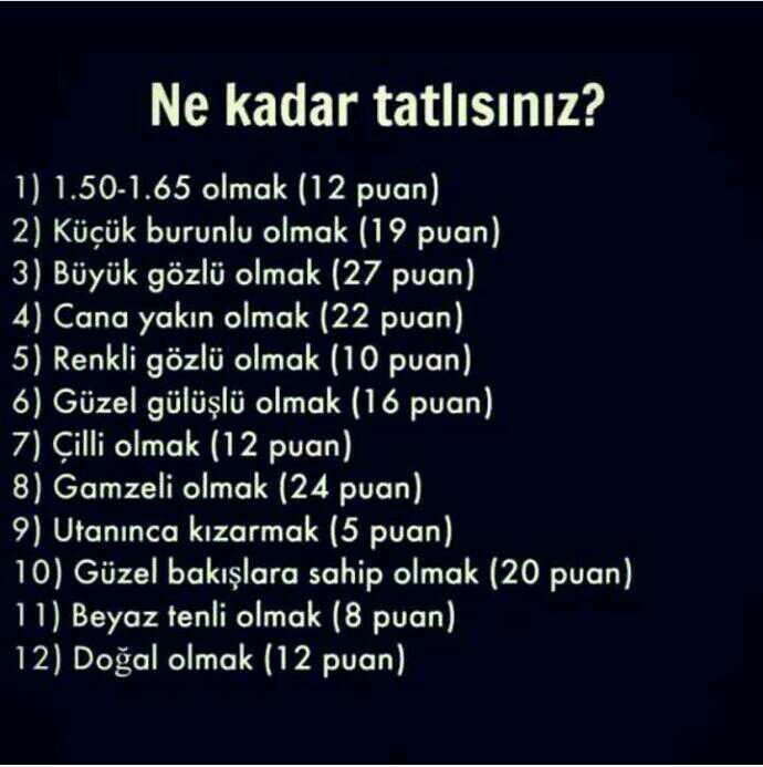 Sen ne kadar tatlısın?☺🤗?