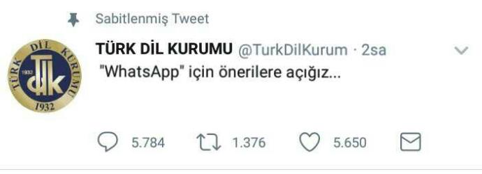 TDK "WhatsApp" için isim arayışına girdi. Sizin öneriniz nedir??