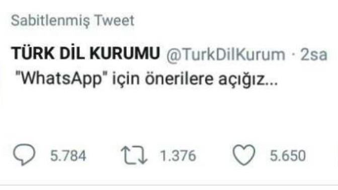 TDK "WhatsApp" için isim arayışına girdi. Sizin öneriniz nedir?