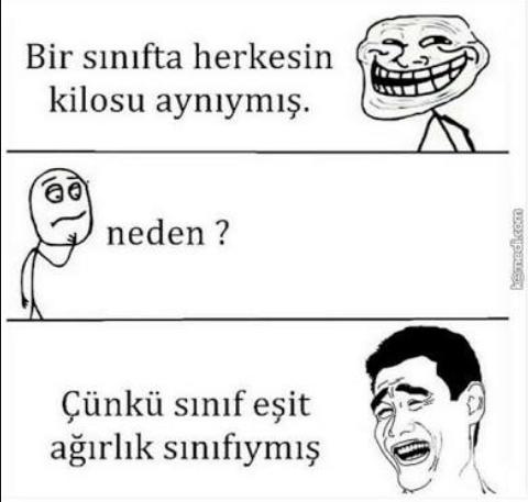 Offf canim sıkıldı hadi herkez cok guldugu bir espriyi soyler mi?
