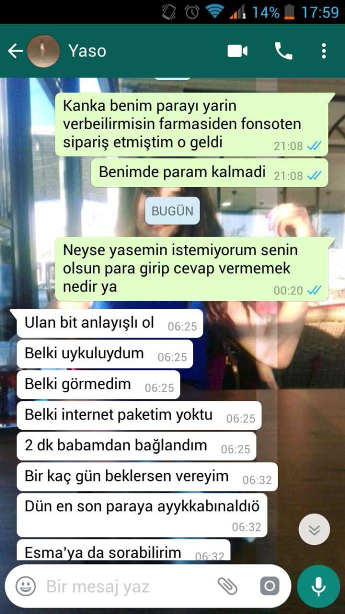 Sizce kim hakli 400 lira borç verdim kac ay gecti vermiyor?
