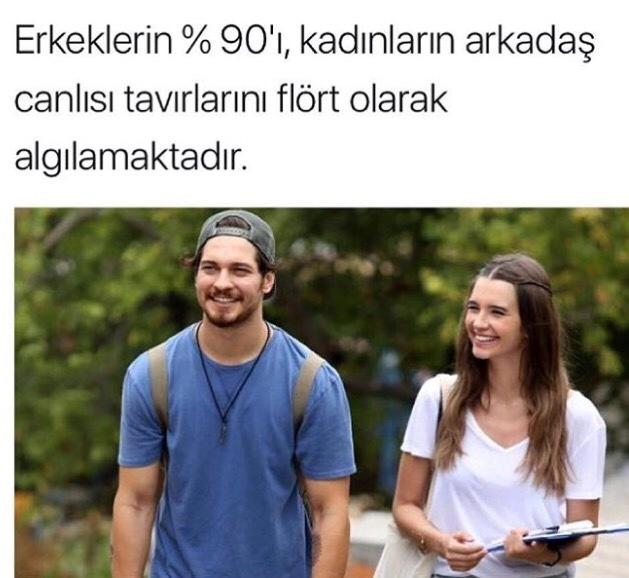 Erkeklerin %90'ı, kadınların arkadaş canlısı tavırlarını flört olarak algılamaktadır. Peki ya bu durum sizin başınıza geldi mi ?