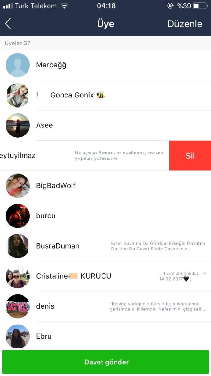 LINE GRUP SOHBETTE GRUP UYESİ ÇIKARTMA?