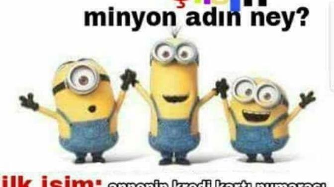 Senin çılgın minyon adın ney?