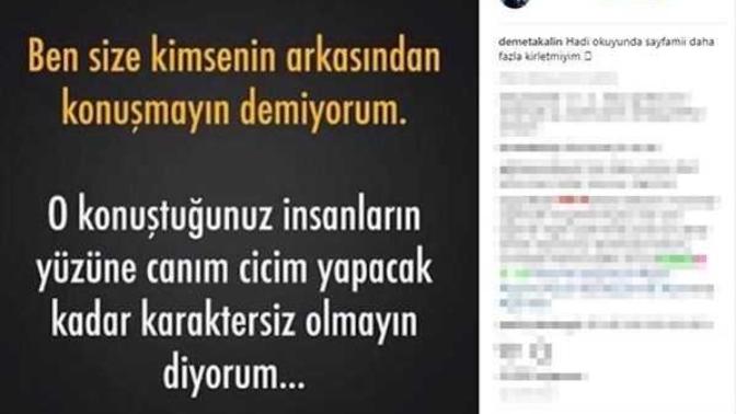 Demet Akalın, Instagram'da yaptığı paylaşım ile yine birilerine mesaj gönderdi! Siz de sosyal medyadan öfkenizi belli eder misiniz?