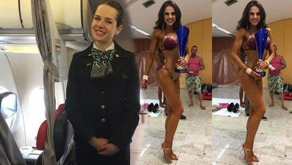 Vücüt Geliştirme ve fitness yarışmalarında ödüller kazanan THY hostesini siz nasıl buldunuz?