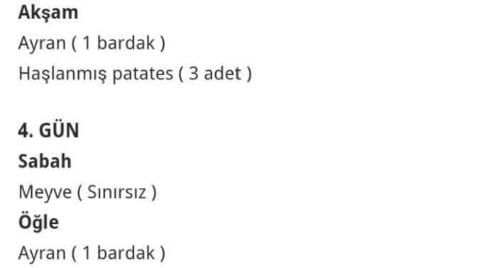 Bu diyet listesi nasıl sizce?