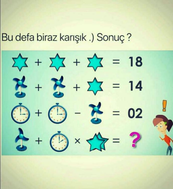 Şu zeka sorusunun cevabını bilen yok mu ya ?