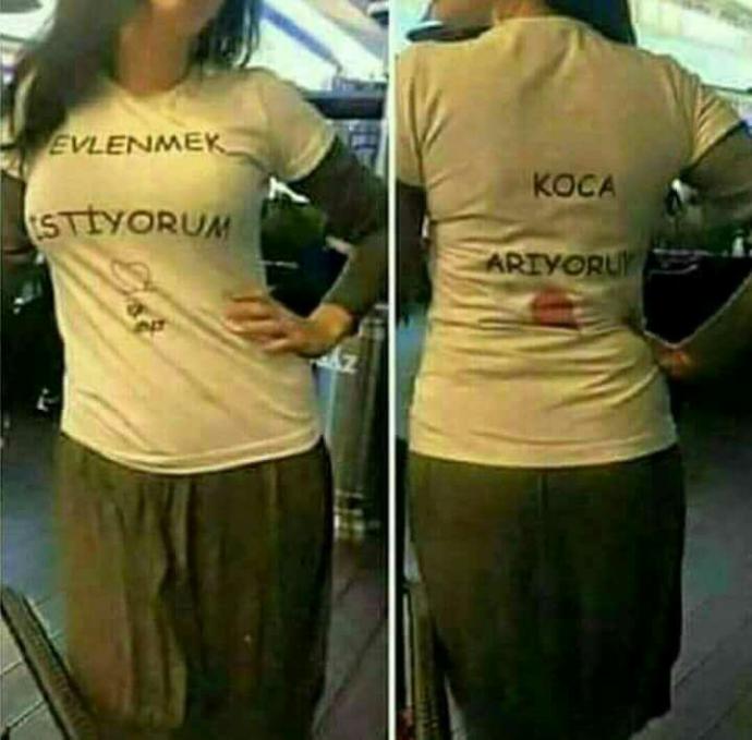 Dul veya bekar kizlar bu tisörtü tercih edermi??
