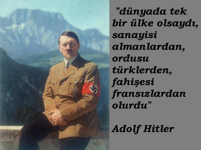 Adolf Hitlerin şu sözüne katılıyor musunuz?