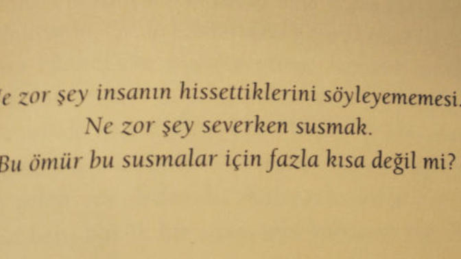 Bu ömür bu susmalar için fazla kısa değil mi?