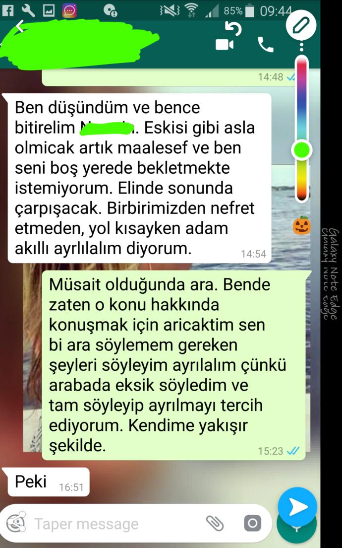 Bu mesajı atan insan geri donermi ?