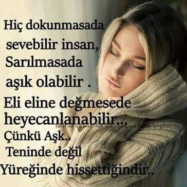 Dokunma'dan sevebilmek, sevgiler'in en yücesi değil midir?