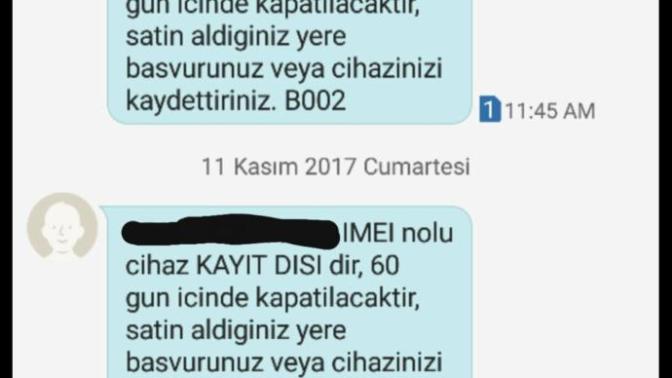 YASAL UYARI MESAJI ALDIM TELEFONUM KAPANACAK MI? Kendi IMEI me baktım ama orada yazan IMEI ile aynı değil. Ne Yapmam Lazım?
