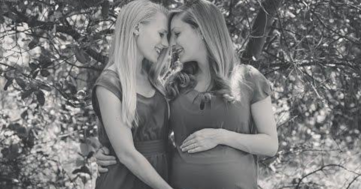 Lesbian couple pregnant same man