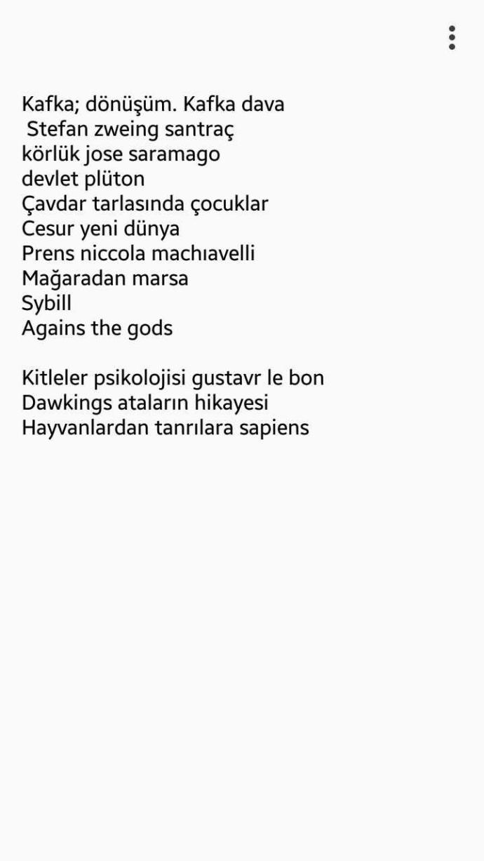 Kütüphane den alınacak kitaplar listem nasıl ??