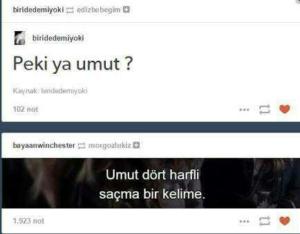 Umut dolu bir cümle?