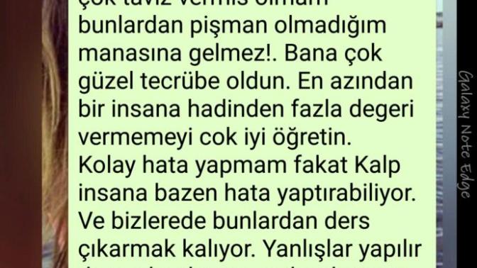 Böyle  bir  mesaj atsam eski sevgiliye? Arkadaşıma yürümüş bildiğin?