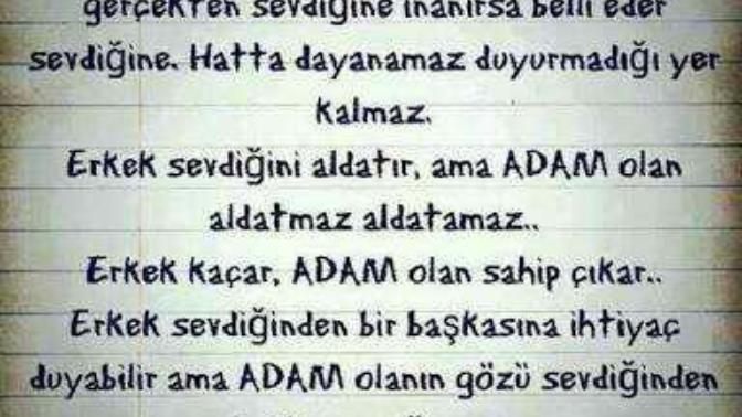 Adam olmak cinsiyet değil şahsiyet meselesi mi?