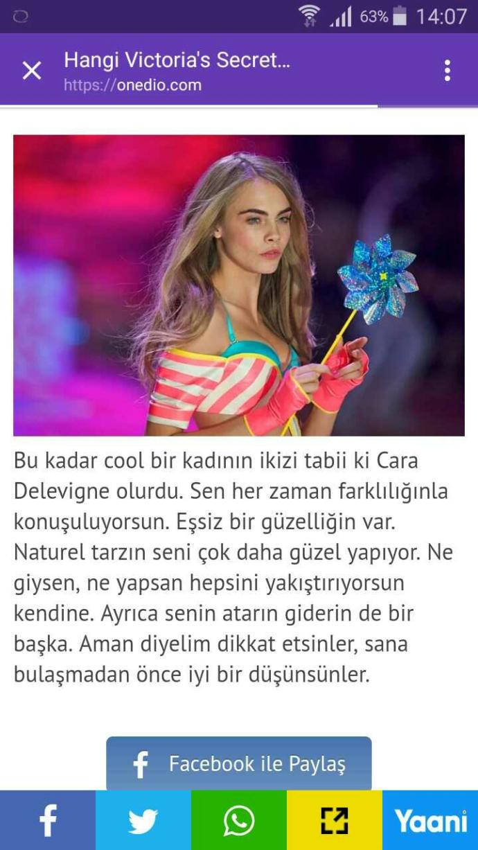 Günadyınnn :) Kızlar, Hangi Victoria's Secret Mankenisin?