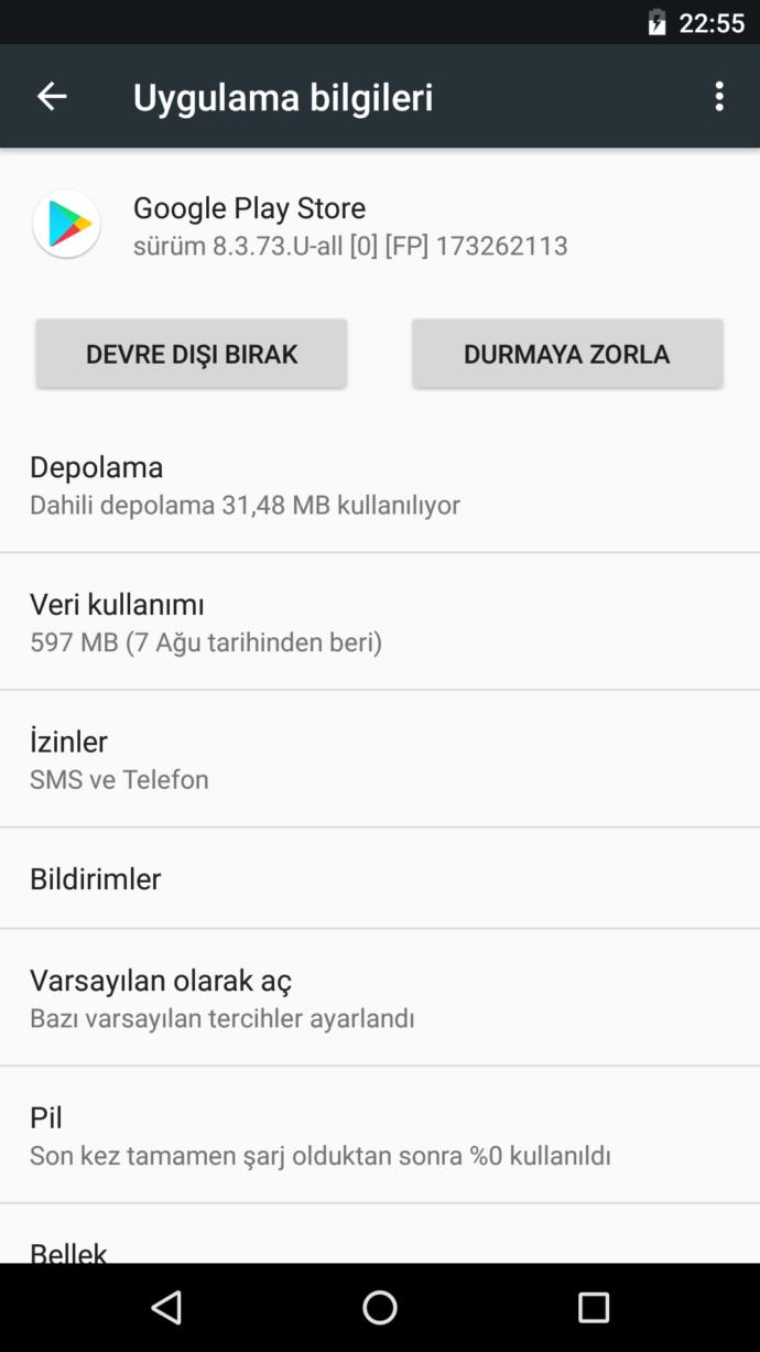Telefondan google play store nasıl kaldırılır?