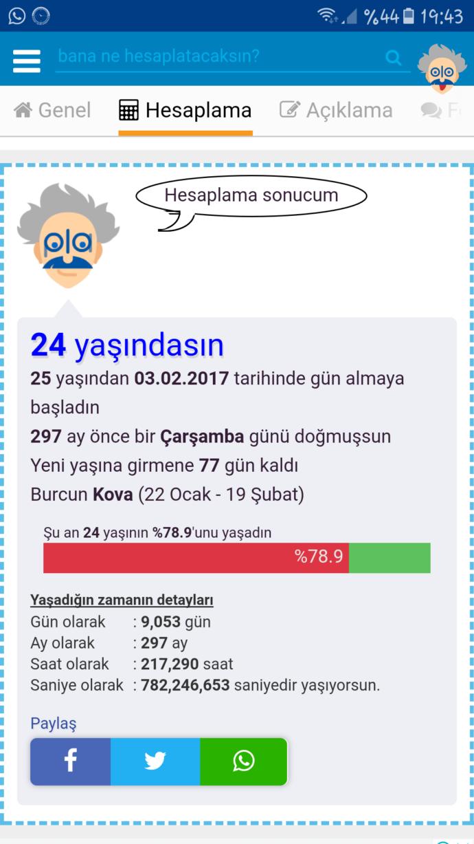 Şu anki yaşınız şarjınız kadar olsaydı, % kaç yaşında olurdunuz?
