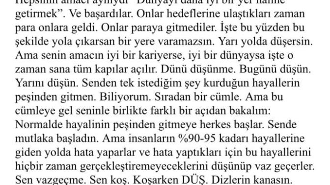 Motivasyon yazısı isteyen arkadaşlar buyrun?