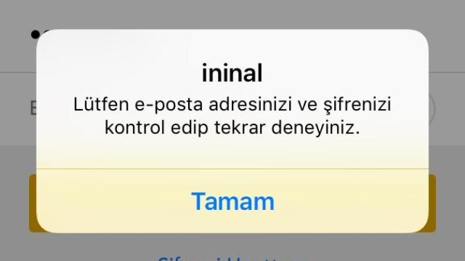Telefonumda İninal Uygulamasındaki E-Postamı unuttum ?