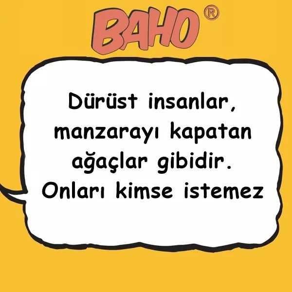 Dürüst insanlar manzarayı kapatan ağaç gibidir onları kimse istemez?