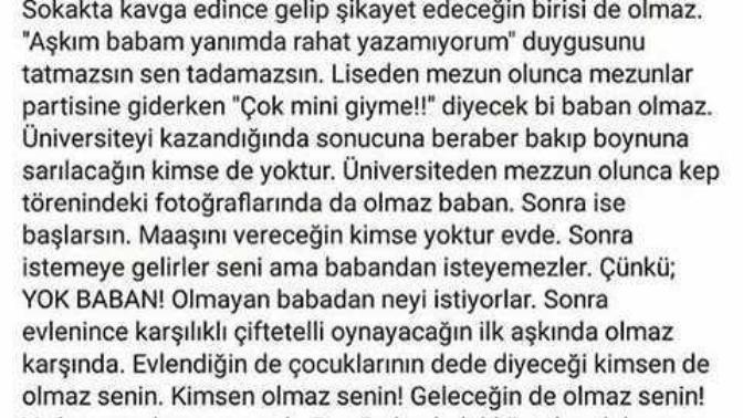 Babasız olmakmı zor hayattayken babasız kalmakmı?