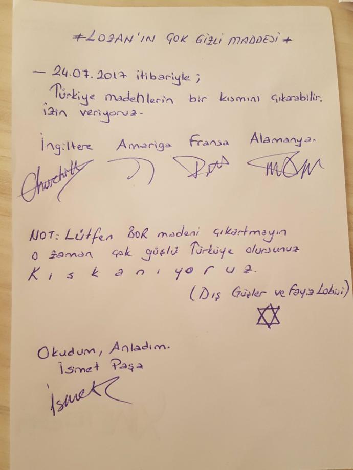 Lozanın gizli maddeleri bitiyormu?