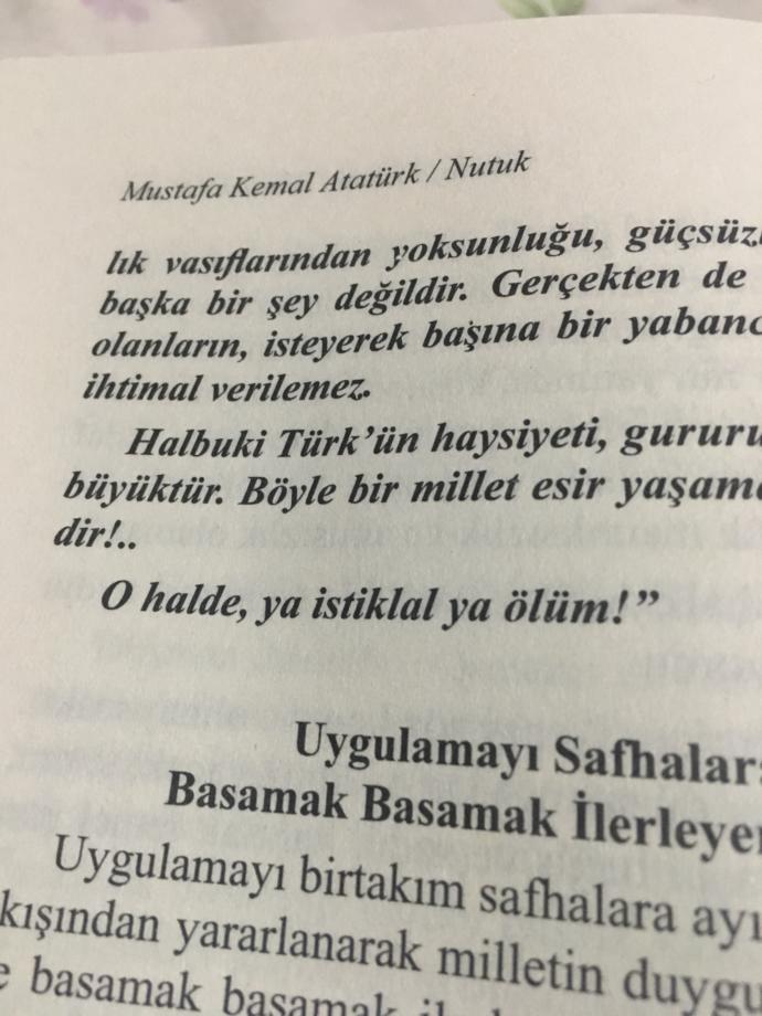 Nutuk'tan secme sözlerin derlenmesi ve yorumlanması?