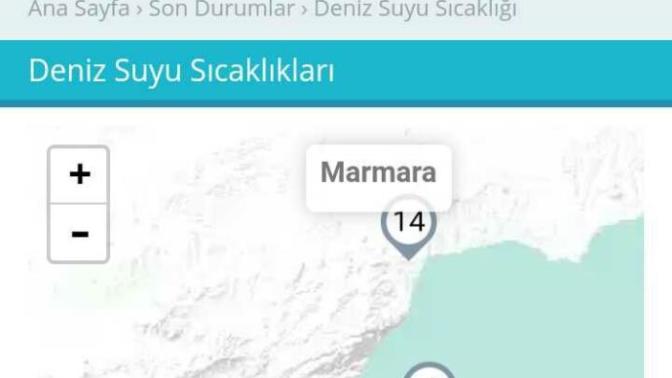 Deniz suyu sıcaklıkları anlayan  var mı garibime gitti?