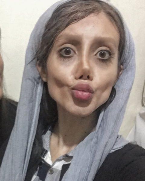 Angelina Jolie'ye benzemek isteyen İranlı kadın bunu başarmış mı sizce?
