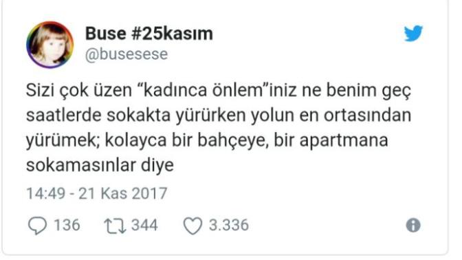 25 Kasım Kadına Yönelik Şiddetle Mücadele Günü. Sizin, sizi üzen "kadınca önlemleriniz" neler?