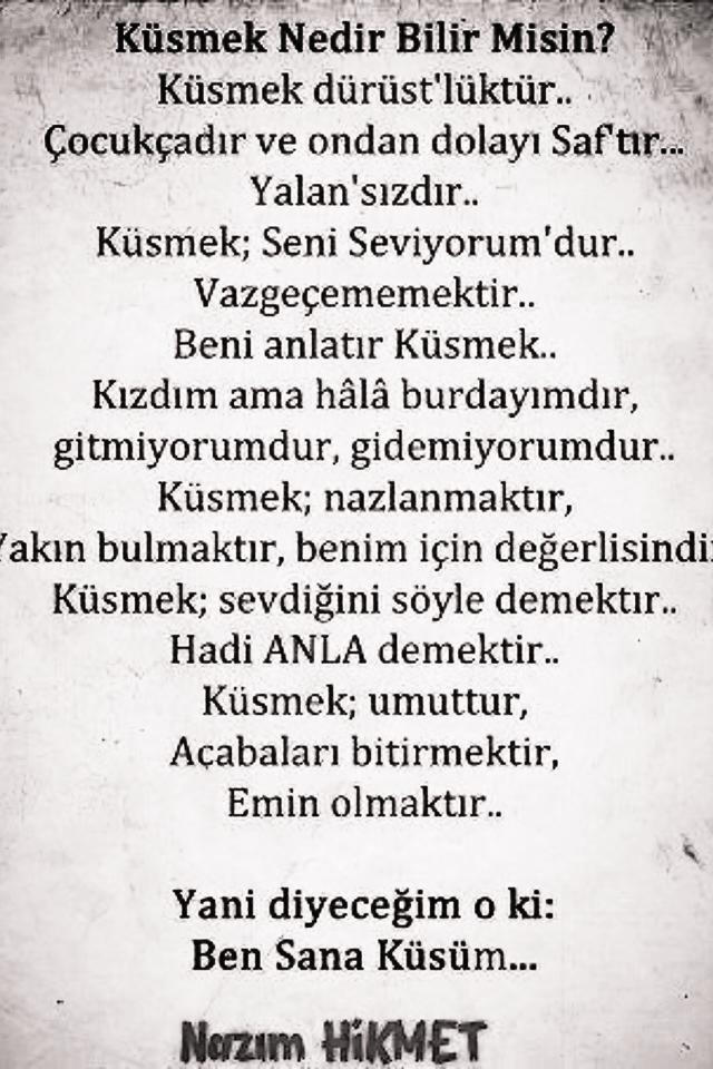 Küsmek nedir bilir misin?