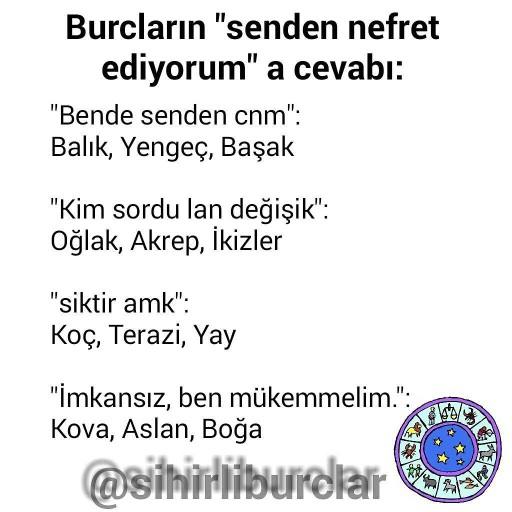 Senden nefret ediyorum diyene ne cevap verirsiniz???