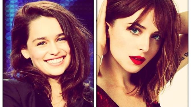 Emilia Clarke ve Dakota Johnson "en çok arzulanan kadın" unvanına sahip! Bu iki ünlü yıldızı siz seksi buluyor musunuz?