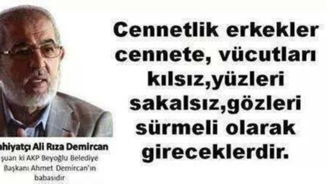 Cennete gidecekler dikkat ! Kızlar vücutları kılsız, sakalsız, gözleri sürmeli erkek ister misiniz?