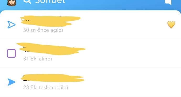 Snapchat deki sarı kalbin anlamı ne ?