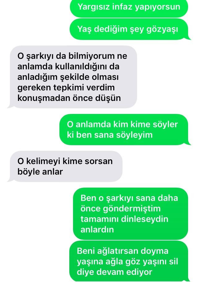 İlişkimiz bu mesajlar sonucu bitti sizce kim haklı yeşiller benim?