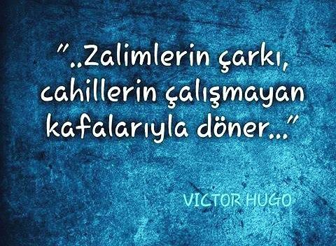 ''Zalimlerin çarkı, cahillerin çalışmayan kafalarıyla döner'' sözü hakkında ne düşünüyorsunuz?