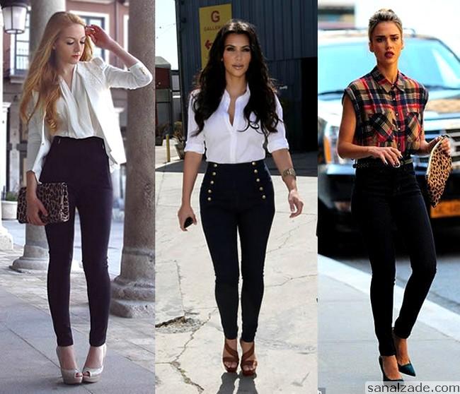 Kadınlar kumaş pantolon, kadife pantolon ve streç tayt pantolon altına stiletto ile ince çorap uyumu nasıl olmalı?