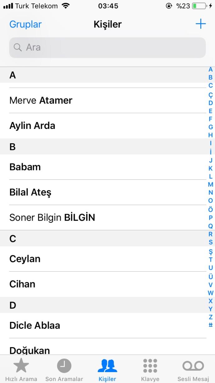 Cep telefonu rehberinizde kayıtlı fantastik isimler?
