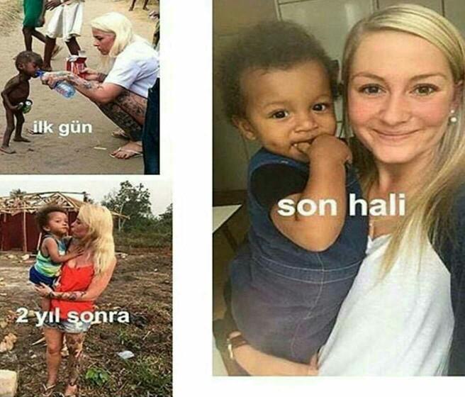 Afrikalı çocuğu ölümden kurtaran kadın cehenneme gidecek değil mi??