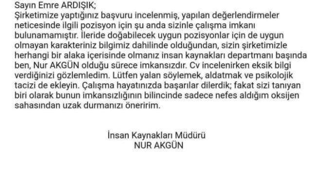 İş başvurusu yapıyorsunuz ve insan kaynakları müdürü eski sevgiliniz çıkıyor. Tepkiniz ne olurdu?
