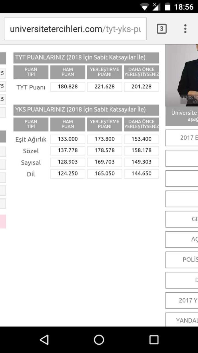 Hangi puan geçerli sayılıyor??