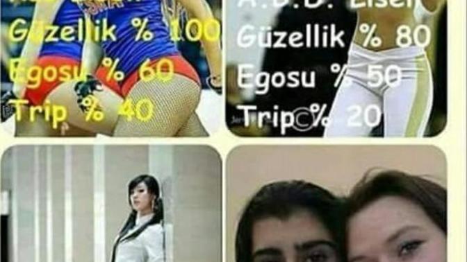 Abd rus japon ve Türk kızları karşılaştırıldığında sizce resimdeki oranlar gerçeği yansıtıyor mu?