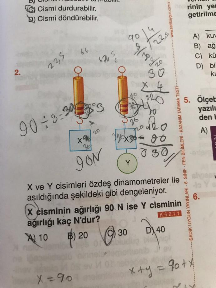 Ortaokul fizik sorusu bakarmısınız?