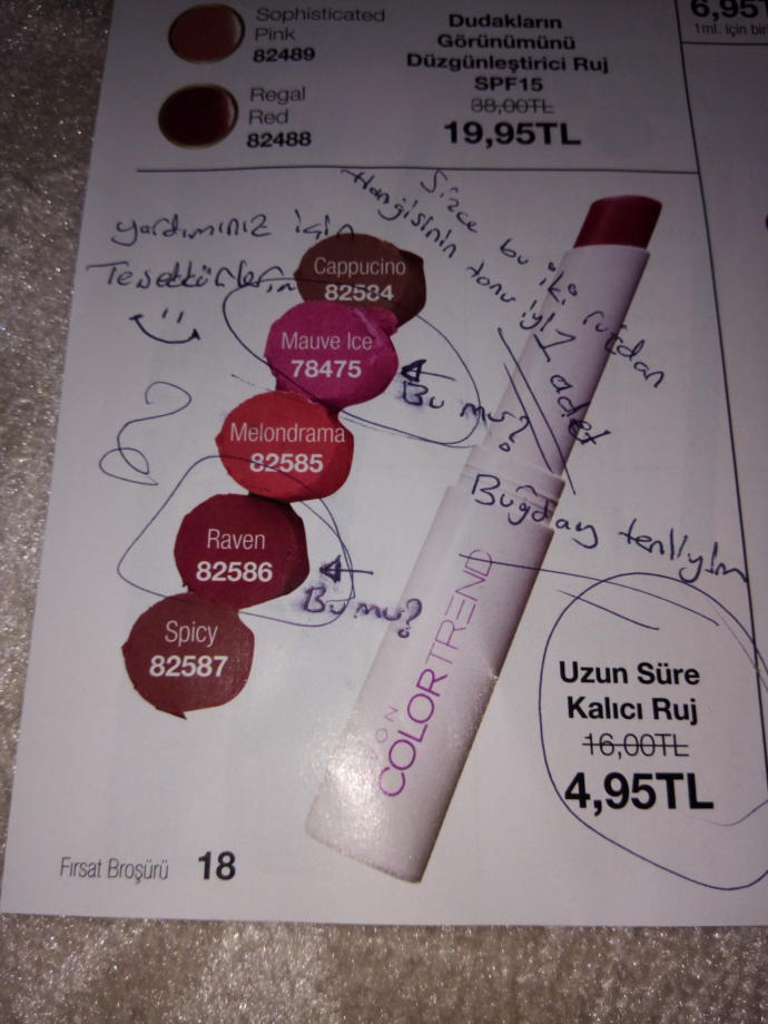 Kızlar, Sizce bu Avon uzun süre kalıcı rujlarından hangisinin tonu güzel?